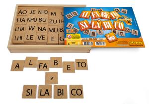 Jogo Educativo Forma Palavras Letras Brinquedo Alfabeto 48pç