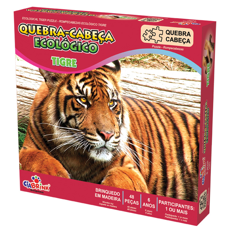 Quebra-Cabeça Ecológico Tigre