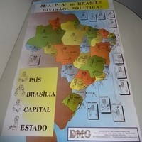 Mapa do Brasil em Libras Plastificado