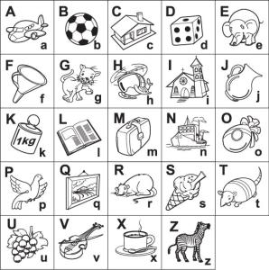 Carimbos Alfabeto Ilustrado (26 peas) - Jott Play-52