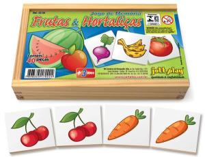 Jogo da Memria de Frutas e Hortalias (40 peas) - Jott Play-22.34