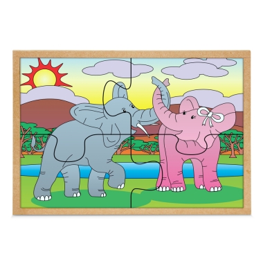 Quebra-Cabeça casal Elefantes - 1280
